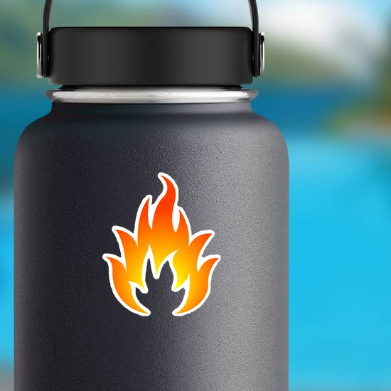 Bright Glowing Fire Sticker