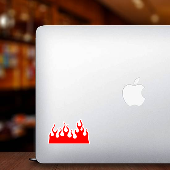 Bright Red Wall of Flames Sticker