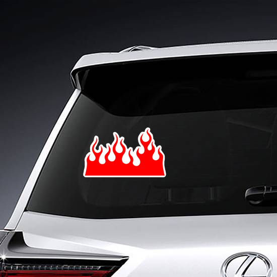 Bright Red Wall of Flames Sticker