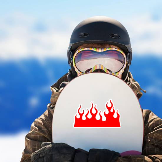 Bright Red Wall of Flames Sticker