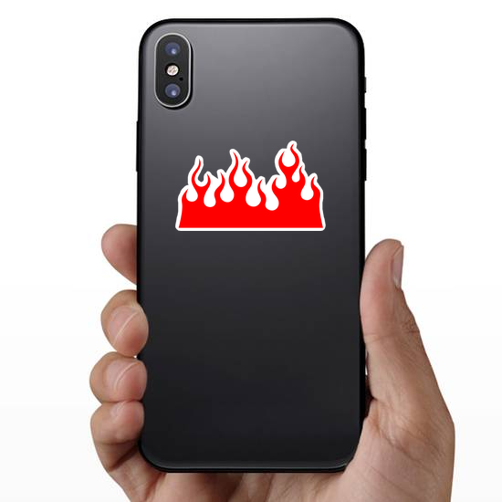 Bright Red Wall of Flames Sticker