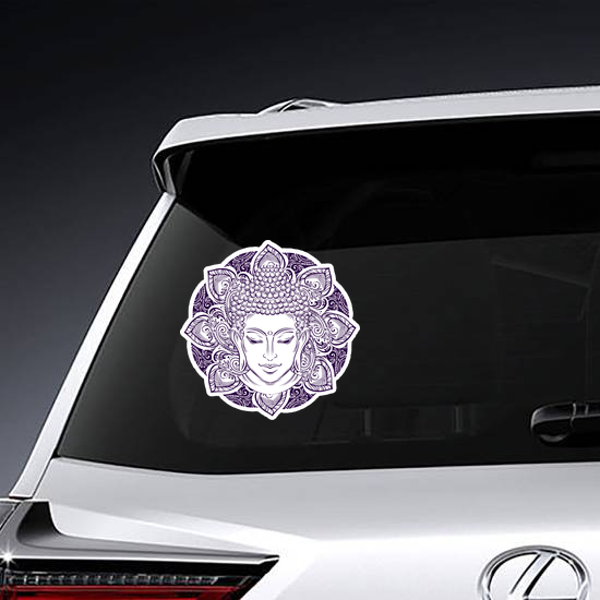 Buddha Head With Paisley Ornament Sticker