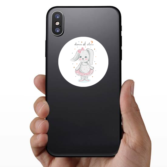 Bunny Ballet Dancer Baby Sticker