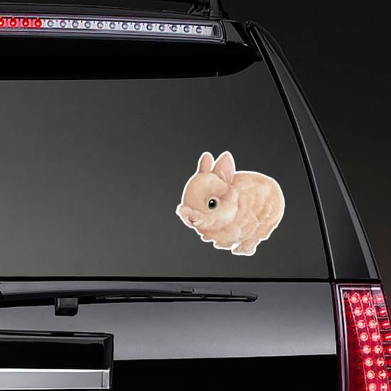 Bunny Watercolor Painting Sticker