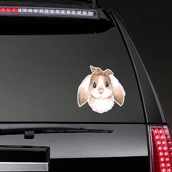 Bunny Wearing Bandana Watercolor Sticker