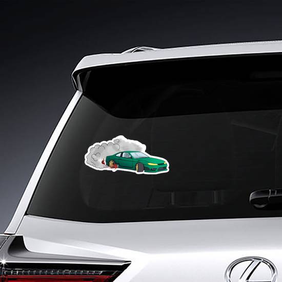 Burnout Japanese Drift Sports Car JDM Sticker