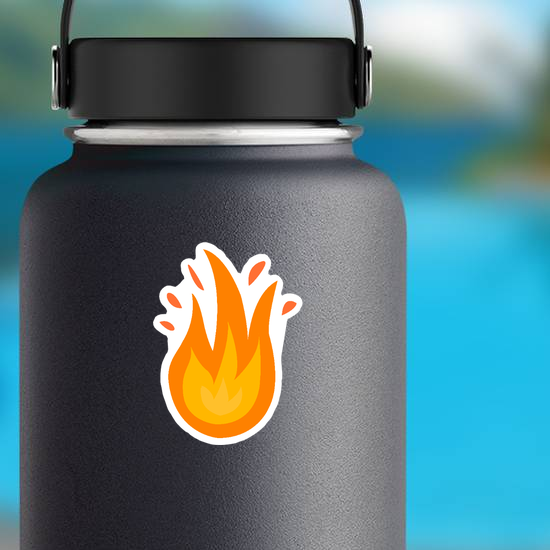 Bursting Flames Sticker