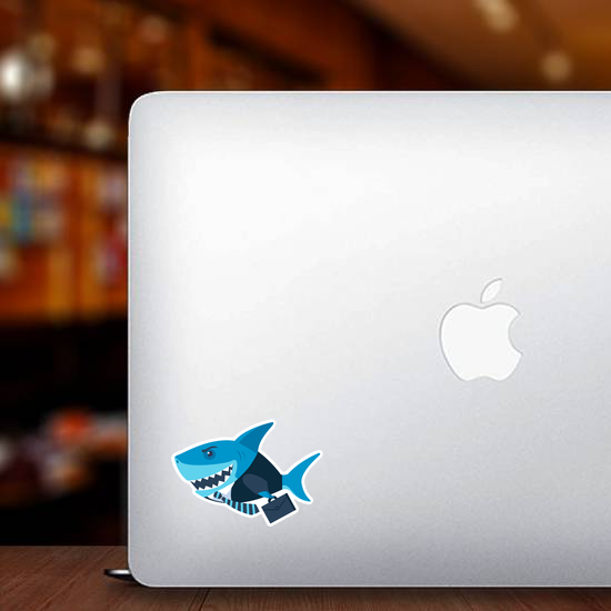 Business Shark On His Way To Work Sticker