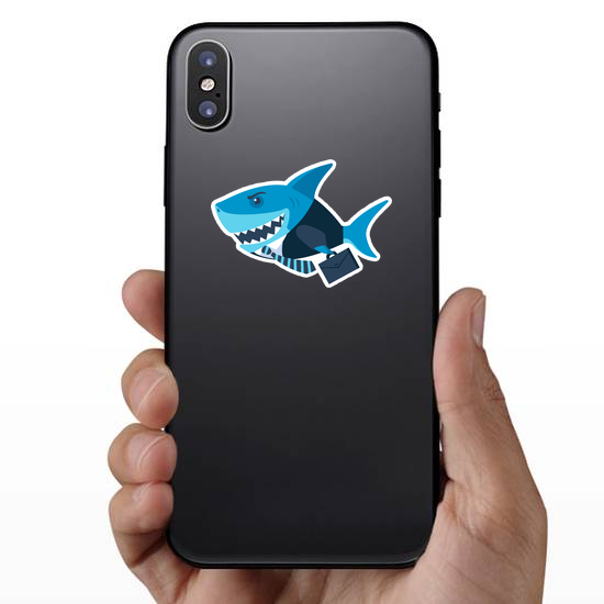 Business Shark On His Way To Work Sticker