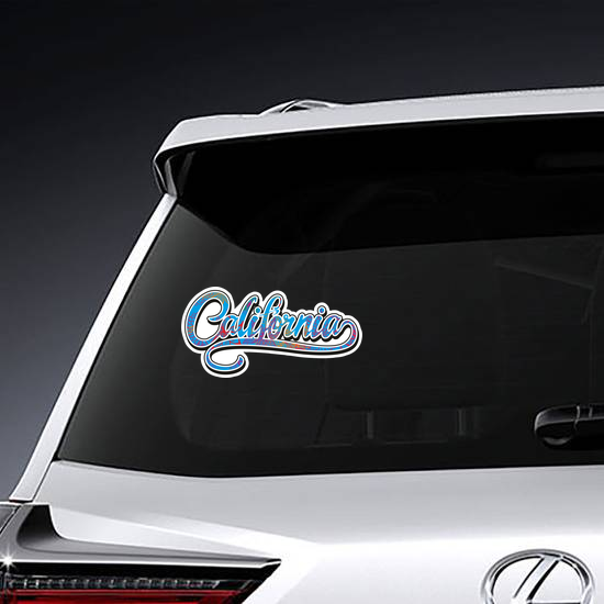 California Flower And Palm Sticker