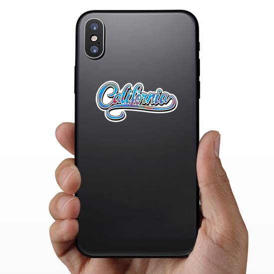 California Flower And Palm Sticker
