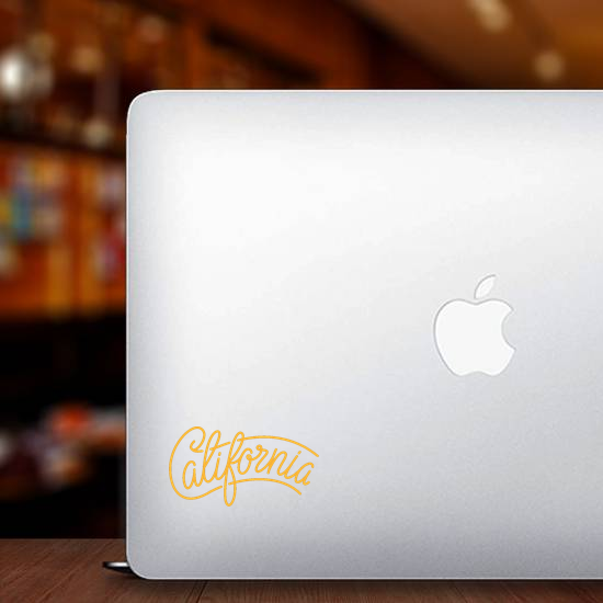 California State Brush Lettering Sticker