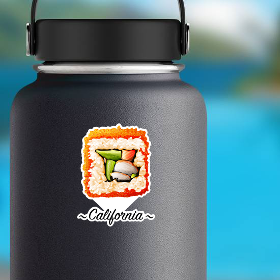 California Sushi Roll Sticker