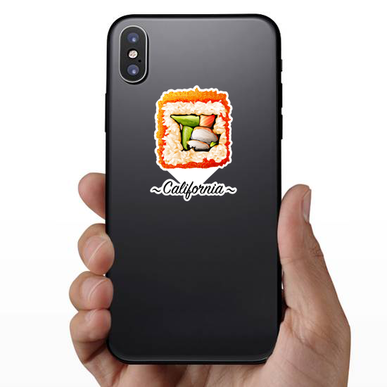 California Sushi Roll Sticker