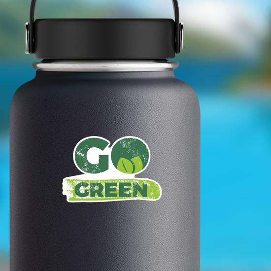 Calligraphy Go Green Sticker