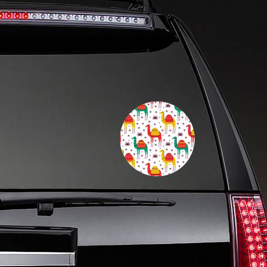 Camel Pattern Flat Color Design Sticker