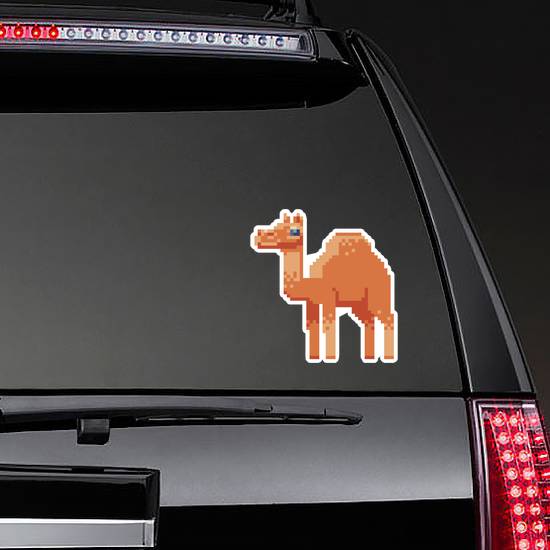 Camel. Pixel Art Character Sticker