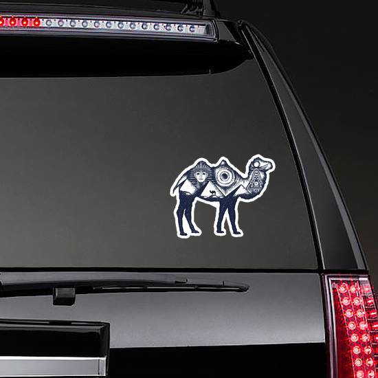 Camel Tattoo Art. Ancient Egypt Sticker