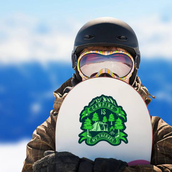Camping Is My Therapy Sticker