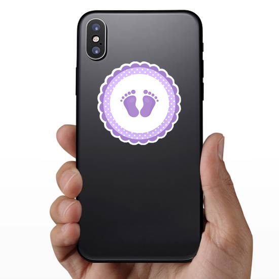 Cartoon Baby Footprints Sticker