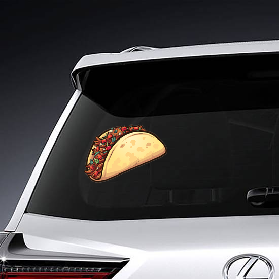 Cartoon Carne Asada Taco Sticker