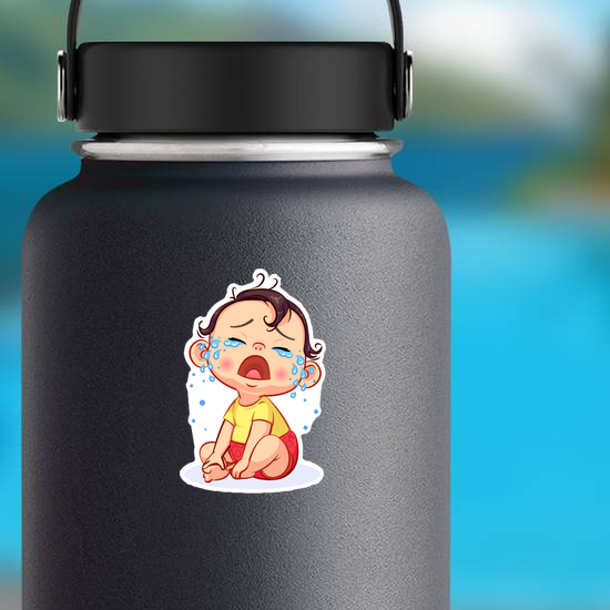 Cartoon Crying Baby Sticker