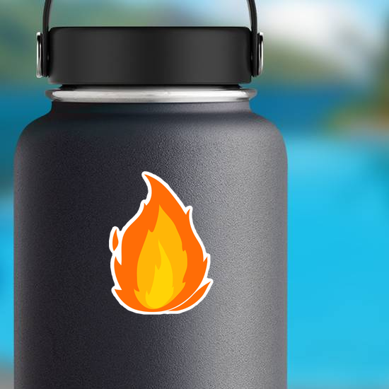 Cartoon Flame Sticker
