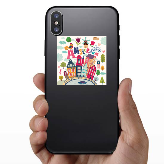 Cartoon Style Amsterdam Sticker