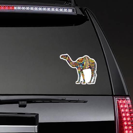 Cheerful Camel Colorful Illustration Sticker