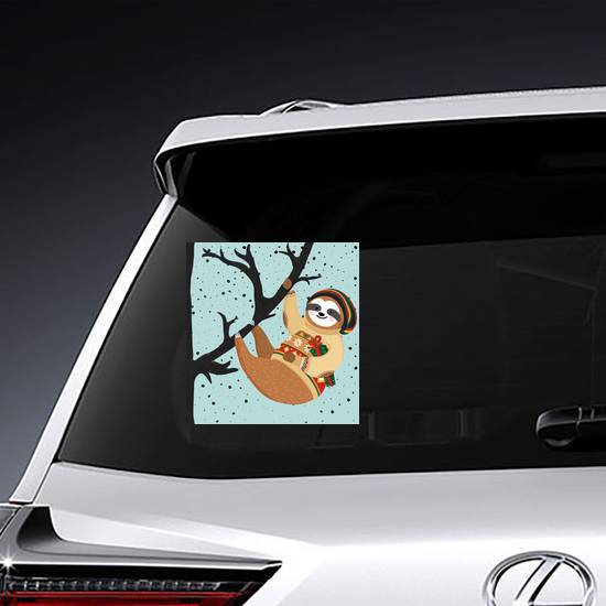 Christmas Sloth Sticker