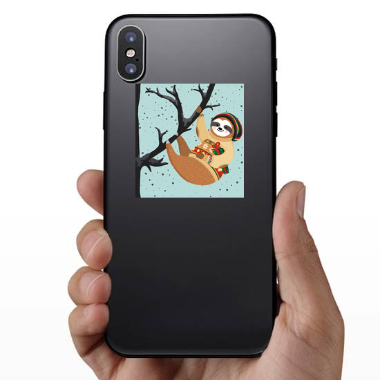 Christmas Sloth Sticker