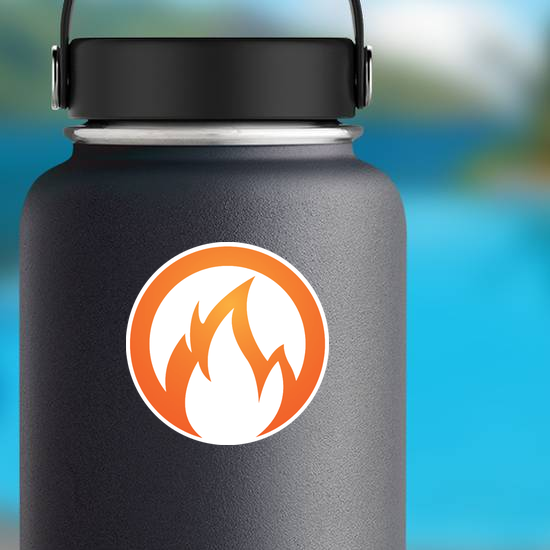 Circle Flames Sticker