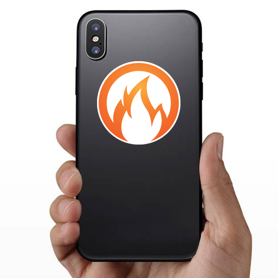 Circle Flames Sticker