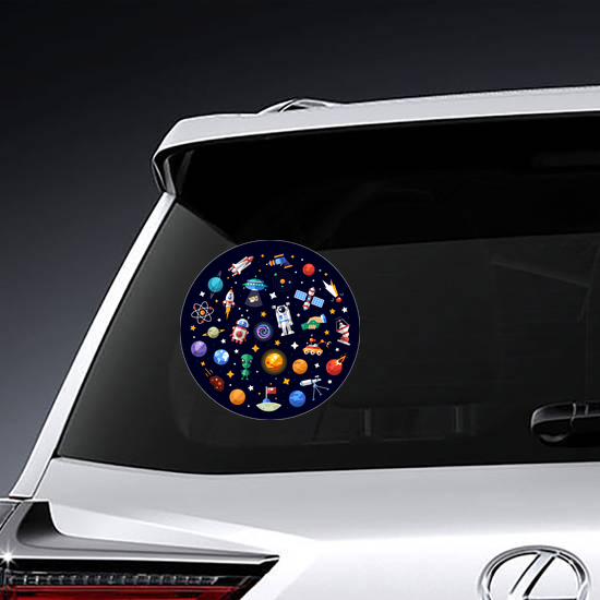 Circle Of Space Icons Sticker