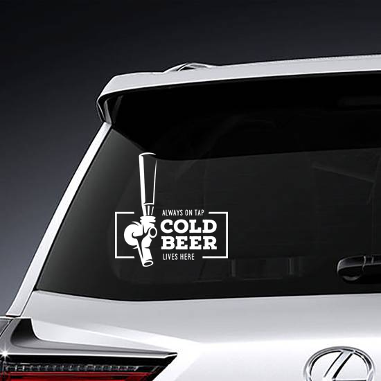Cold Beer Lives Here Sticker