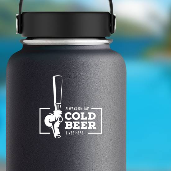 Cold Beer Lives Here Sticker