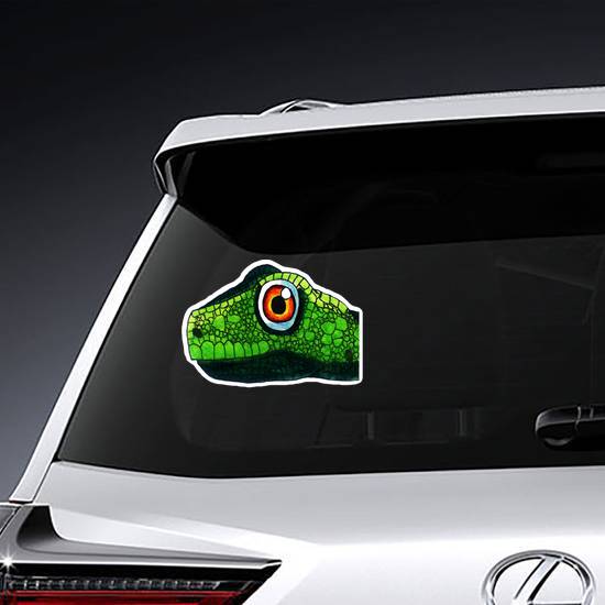 Color Lizard Illustration Face Sticker
