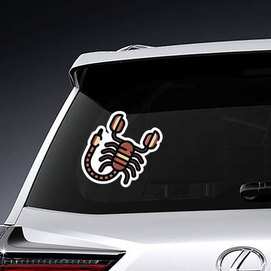 Colorful Cartoon Scorpion Icon Sticker example