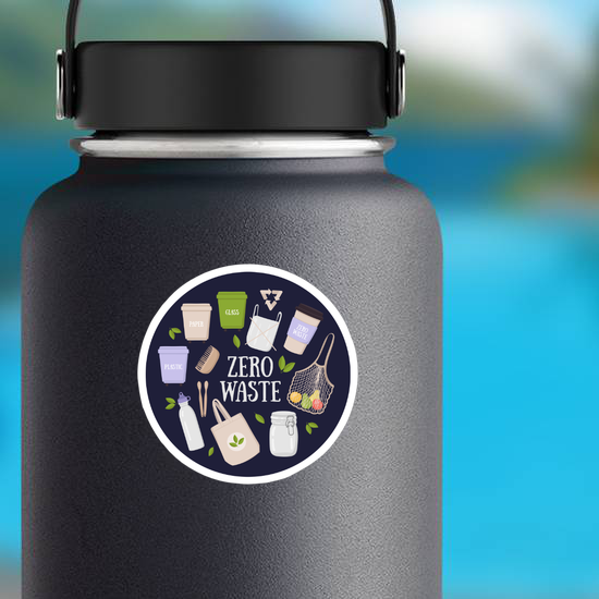Colorful Eco And Waste Elements Sticker