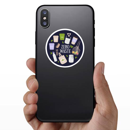 Colorful Eco And Waste Elements Sticker