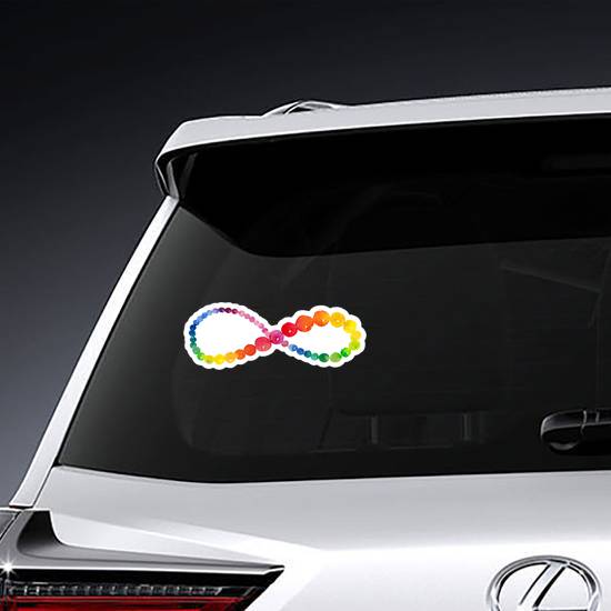 Colorful Infinity Sign, Watercolor Dot Sticker example