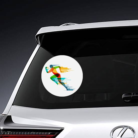Colorful Runner Sticker example