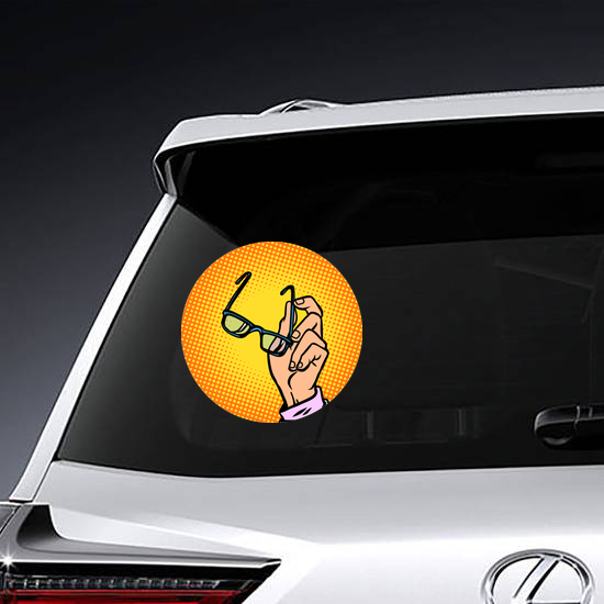Comic Book Cartoon Pop Art Nerd Glasses Sticker