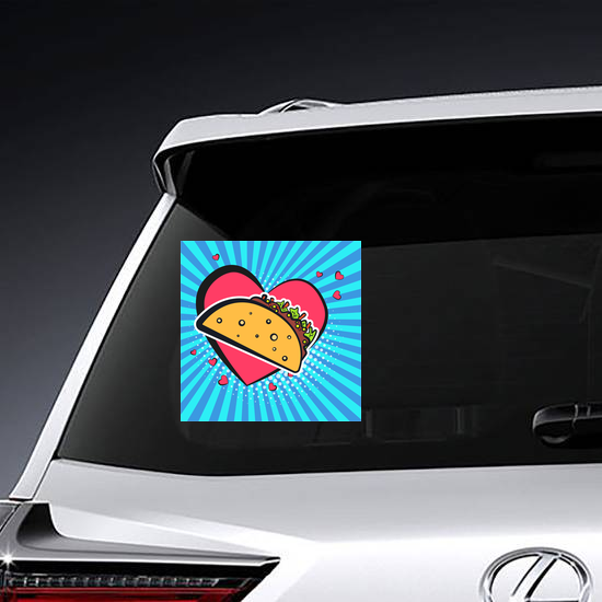 Comic Style Taco Love Sticker