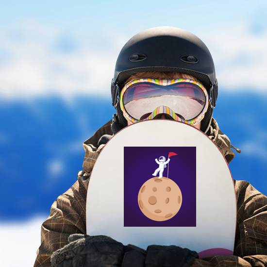 Cosmonaut Dancing on Moon Sticker