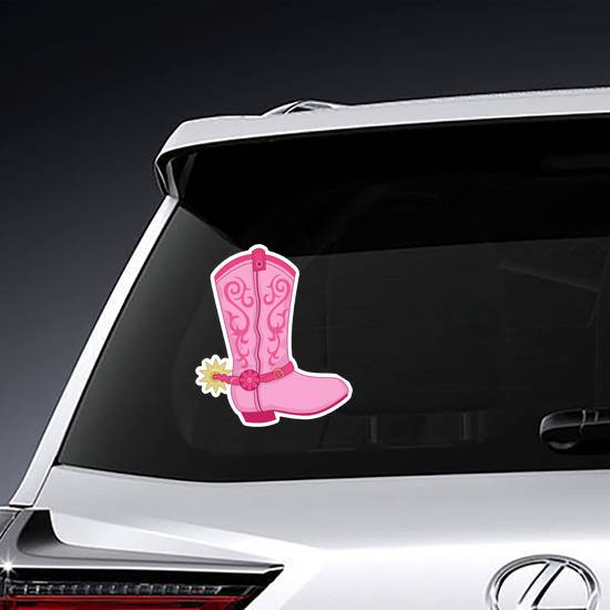 Cowboy Boots Pink Rodeo Sticker