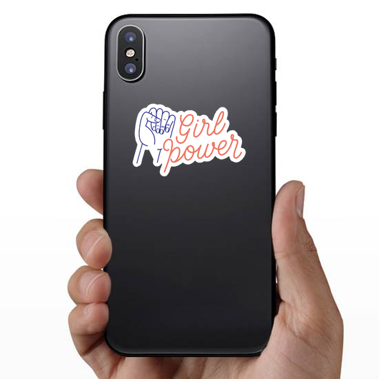 Cursive Girl Power Sticker
