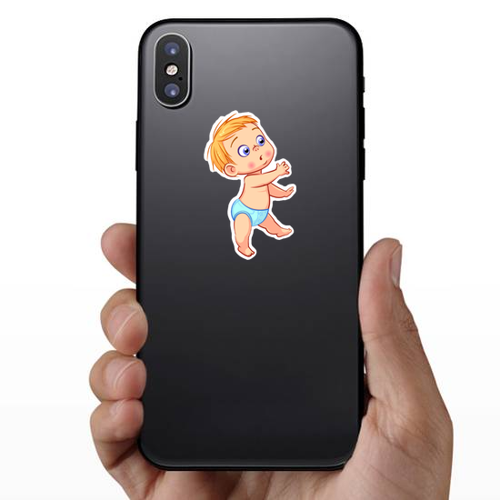 Cute Baby Boy Walking Sticker