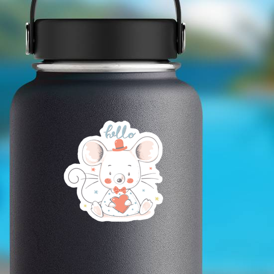 Cute Baby Mouse Cartoon Sticker