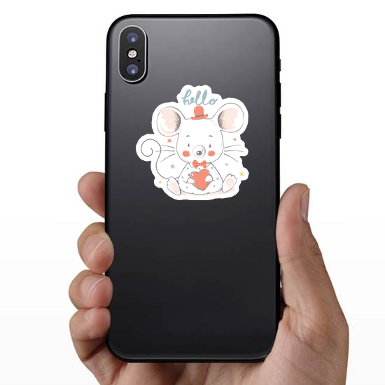 Cute Baby Mouse Cartoon Sticker